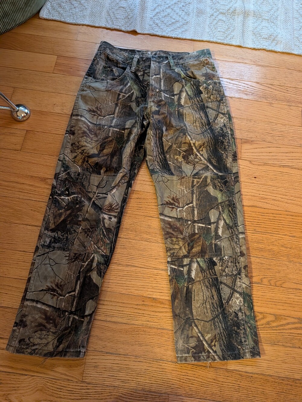 Vintage Real Tree Camo Wrangler Double Knee Jeans Gorpcore Hunting Outdoor Vtg